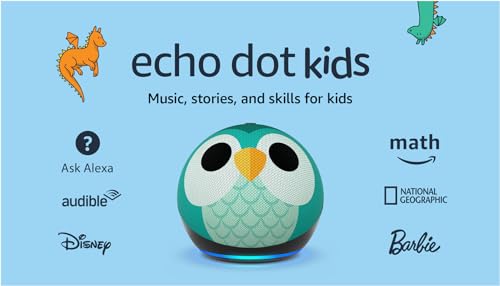 Echo Dot Kids – Owl Design with tech Kids+