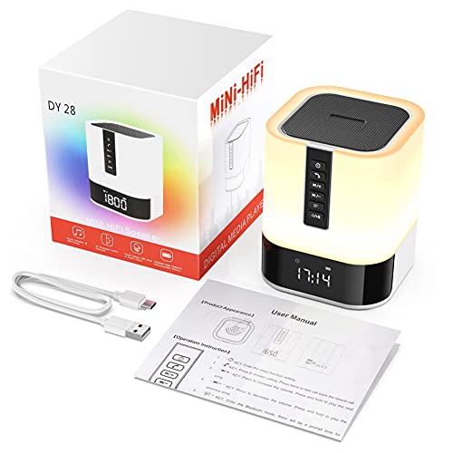 Night Light Bluetooth Speaker – 5-in-1 Touch Lamp & Alarm Clock