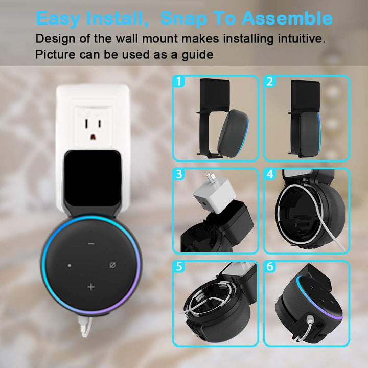 Maxonar Echo Dot Wall Mount – 3rd Gen, Cable Management