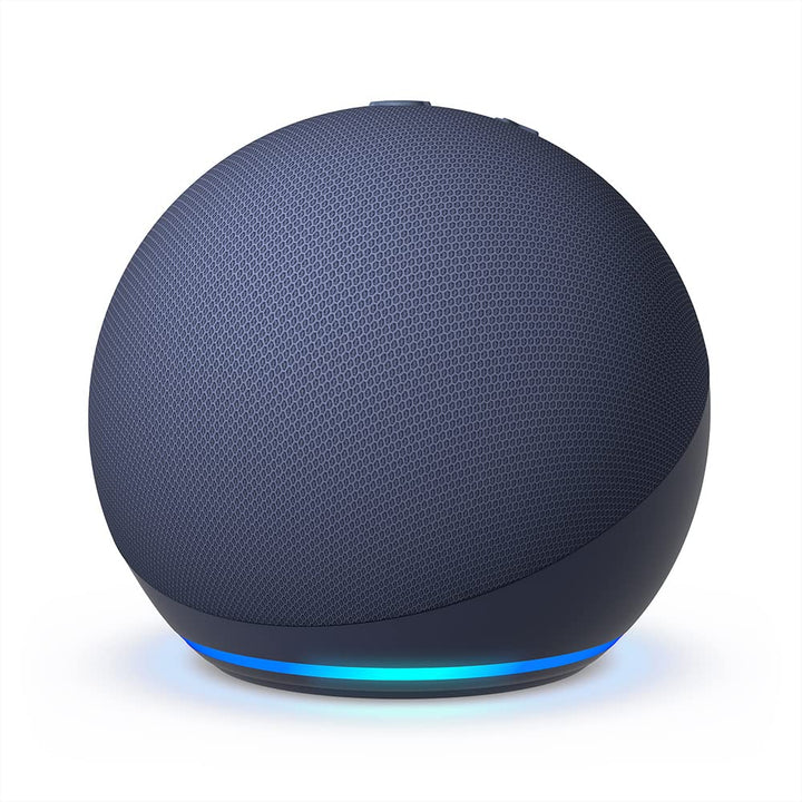 Echo Dot 5th Gen – Deep Sea Blue with Battery Base