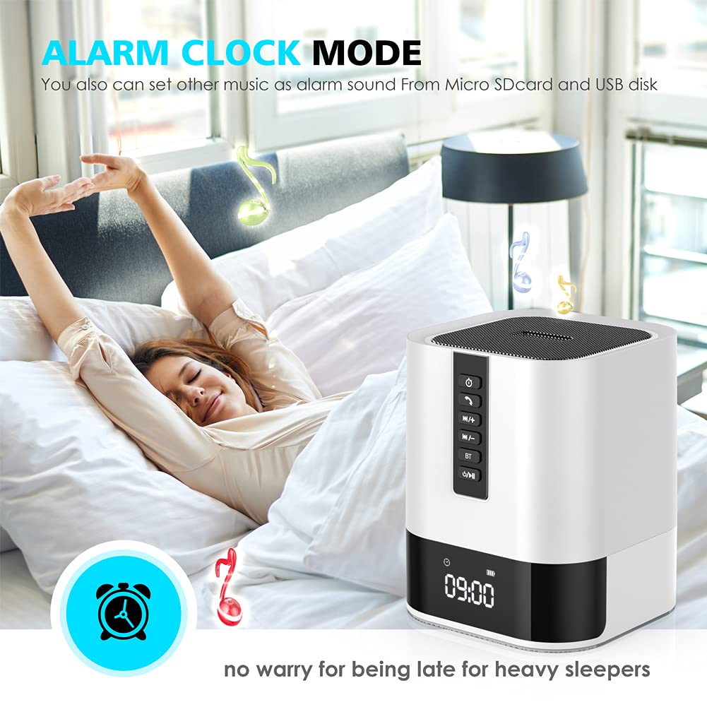 Night Light Bluetooth Speaker – 5-in-1 Touch Lamp & Alarm Clock