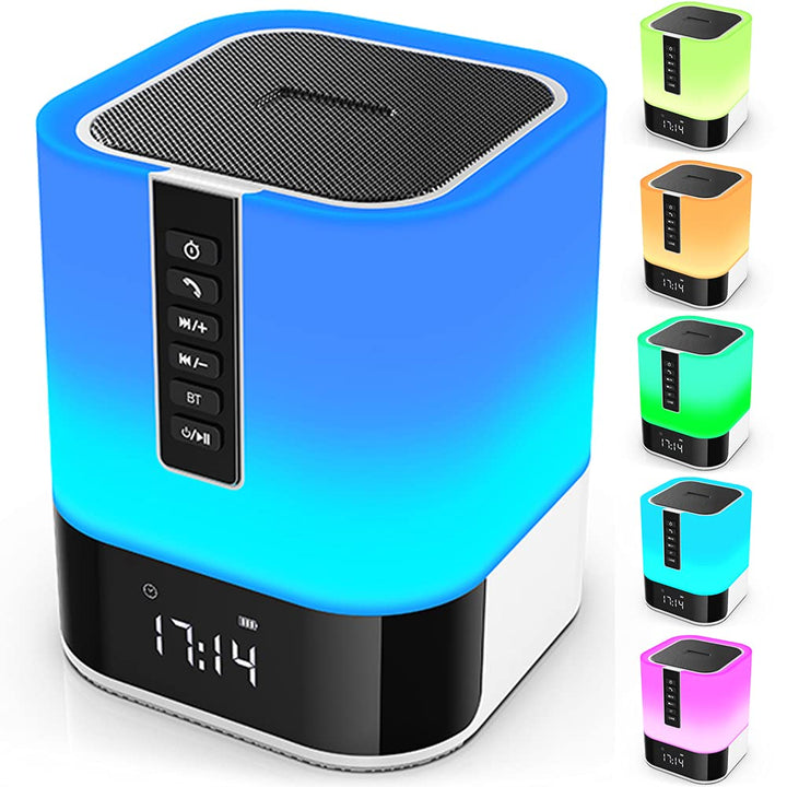 Night Light Bluetooth Speaker – 5-in-1 Touch Lamp & Alarm Clock